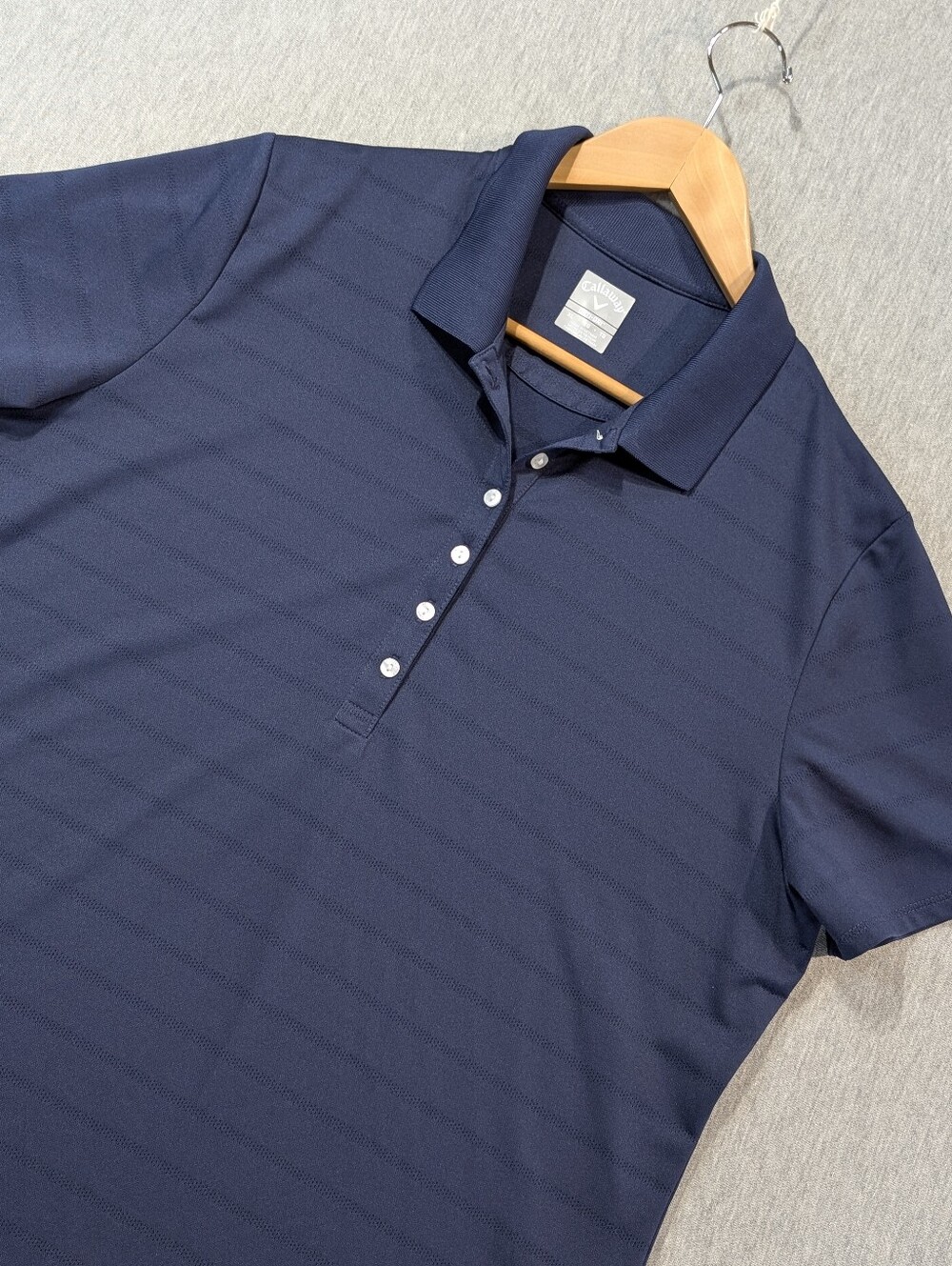 Callaway Golf Polo Shirt Women's XL Navy Blue Open Mesh